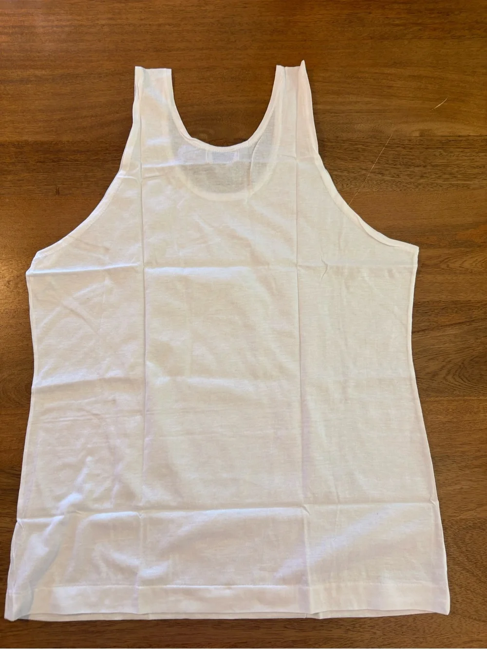 White SWANBRAND Tank Top with Small Blue Print SIZE 38